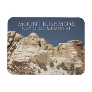 Imán Monumento nacional al Monte Rushmore, nieve en inv
