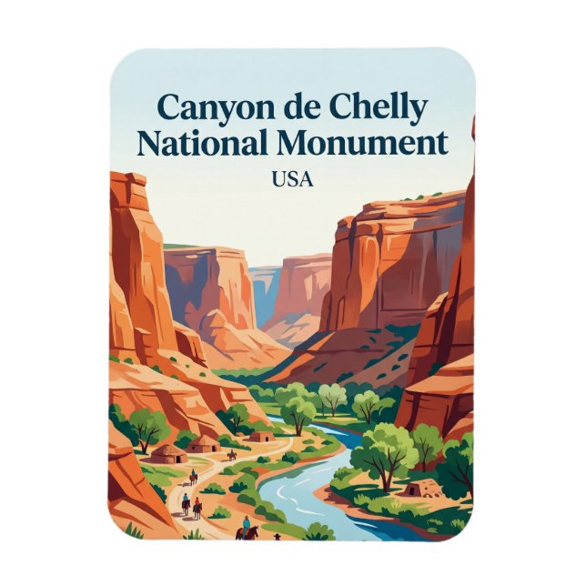 Imán Monumento Nacional Cañón de Chelly EE. UU. (Vertical)