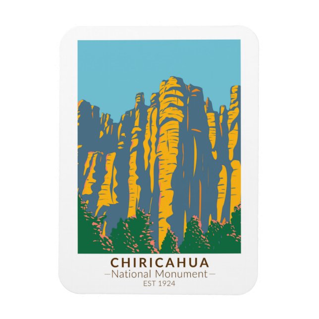 Imán Monumento Nacional Chiricahua Hoodoos Arizona (Vertical)