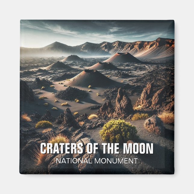 Imán Monumento Nacional Cráteres de la Luna de Idaho (Frente)
