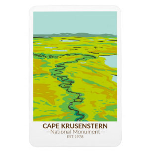 Imán Monumento Nacional de Cabo Krusenstern Río Tundra