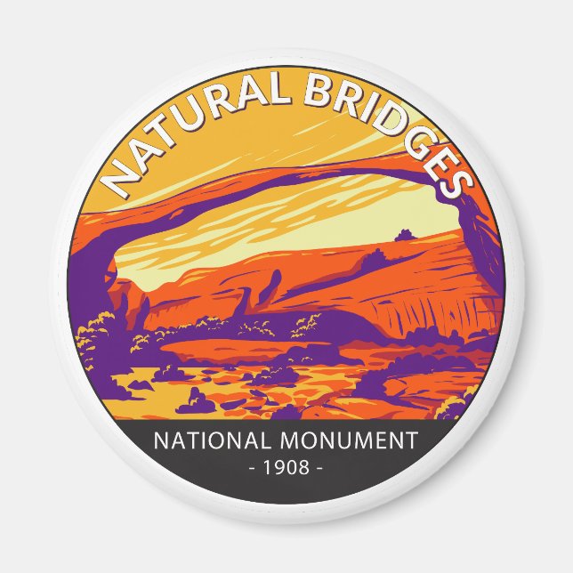 Imán Monumento Nacional de Puentes Naturales Círculo Ut (Frente)
