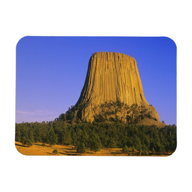 Imán Monumento Nacional Devils Tower en Wyoming (Horizontal)