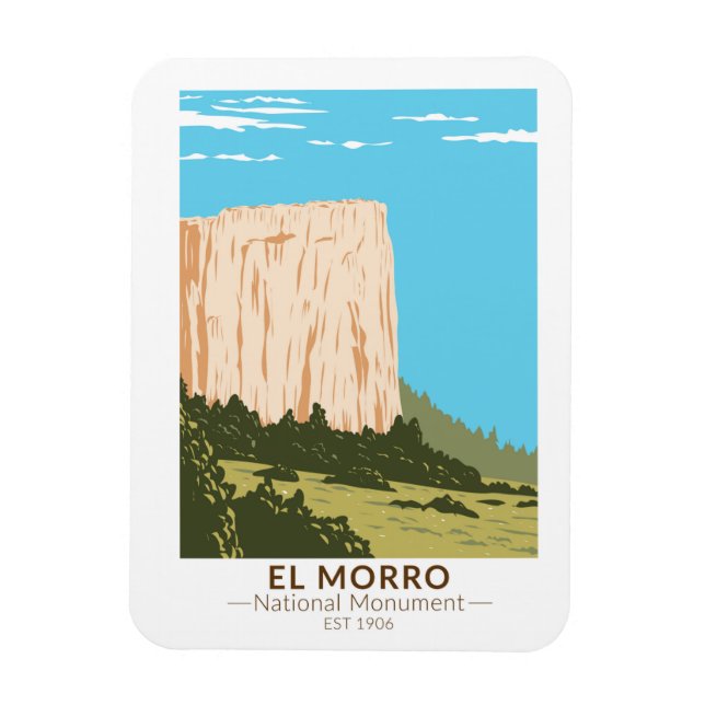 Imán Monumento Nacional El Morro Inscripción en la Roca (Vertical)