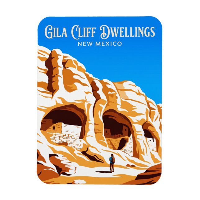 Imán Monumento Nacional Gila Cliff Dwellings EE. UU. (Vertical)