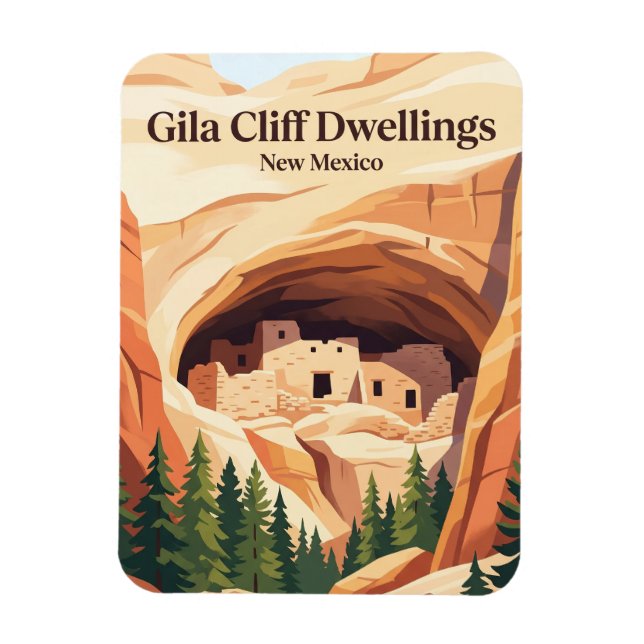 Imán Monumento Nacional Gila Cliff Dwellings EE. UU. (Vertical)