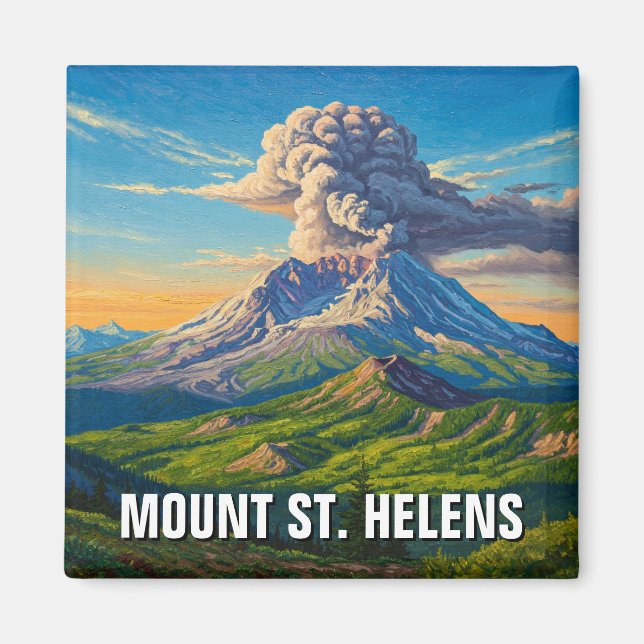 Imán Monumento volcánico nacional de Mount St Helens (Frente)
