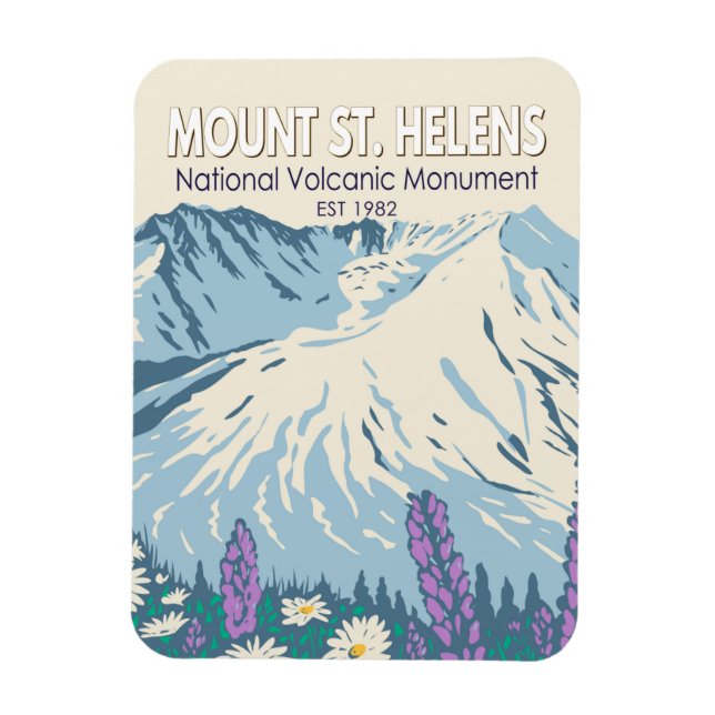 Imán Monumento volcánico nacional de Mount St Helens (Vertical)