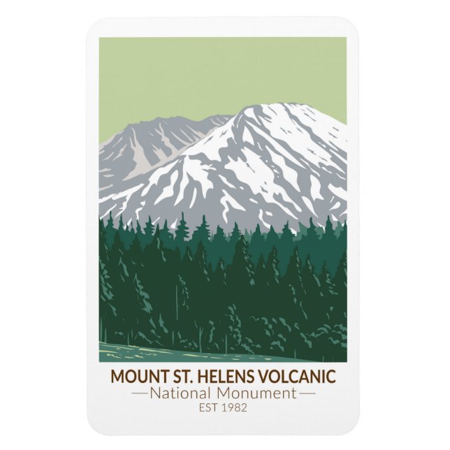 Imán Monumento volcánico nacional de Mount St Helens (Vertical)