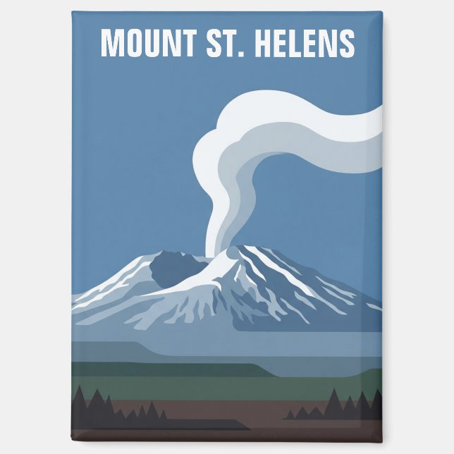 Imán Monumento Volcánico Nacional Monte St Helens (Anverso)