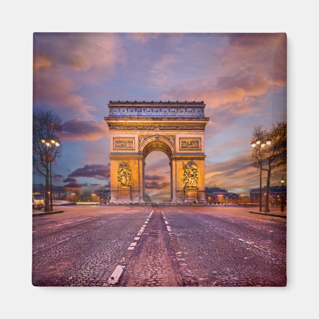 Imán Monumentos | Arco de Triomphe, París, Francia (Frente)