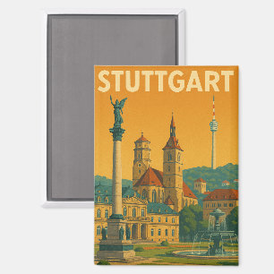 Imán Monumentos históricos de Stuttgart Alemania
