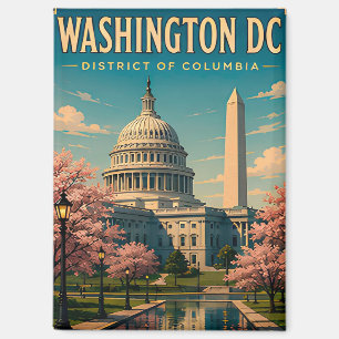 Imán Monumentos y horizonte del Capitolio de Washington