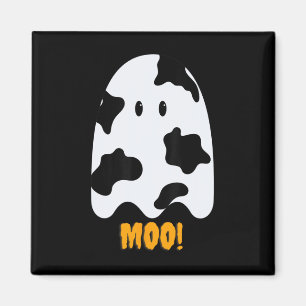 Imán ¡Moo! Curva divertida para imprimir fantasma Hallo