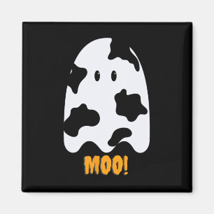 Imán ¡Moo! Curva divertida para imprimir fantasma Hallo