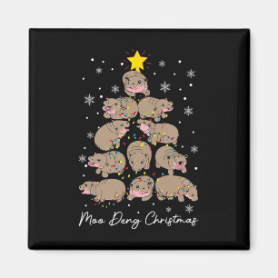Imán Moo Deng Árbol de Navidad Gracioso Cua Ba