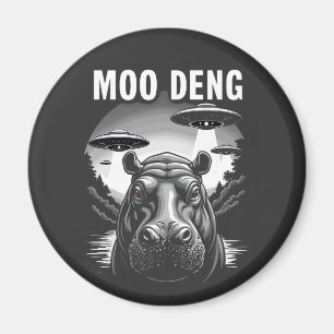 Imán Moo Deng Baby Pygmy Hippo Alimentos para OVNI