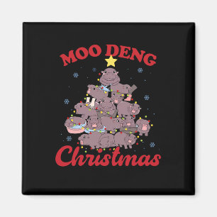 Imán Moo Deng Christmas Tree Ba