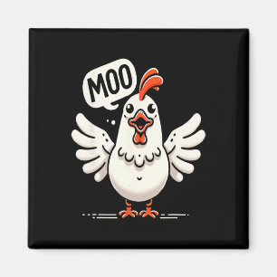 Imán Moo Dice El Pollo - Fusión Cómica de Vaca y Pollo