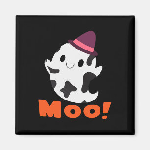 Imán ¡Moo! Famosas Chicas de Halloween Fantasma de Vaca