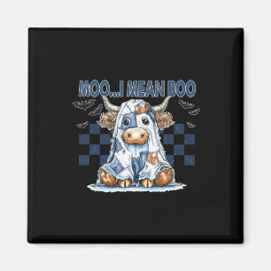 Imán Moo, me refiero a Boo Spooky Cow Halloween Patchwo
