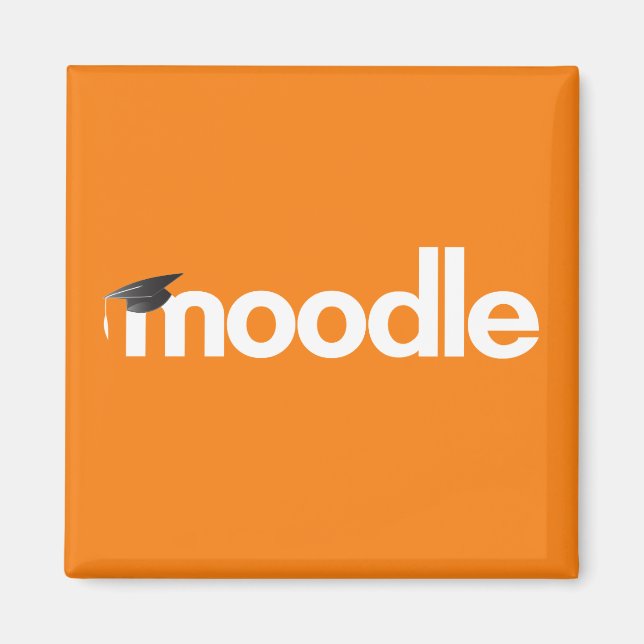 Imán Moodle Magnet: Naranja (Frente)