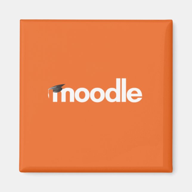 Imán Moodle Magnet: Naranja (Frente)