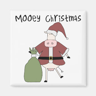 Imán Mooey Cow Navidades camisetas y regalos