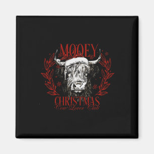 Imán Mooey Navidades Cow Lover Club Western Santa Cow W