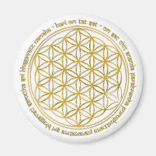 Imán Moola Mantra, flor de la vida/