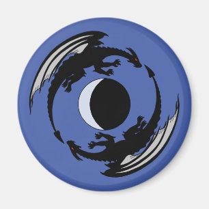 Imán Moon Dragons Fantasy Design Magnet