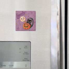 Imán Moon gatita de calabaza espumosa - morado claro