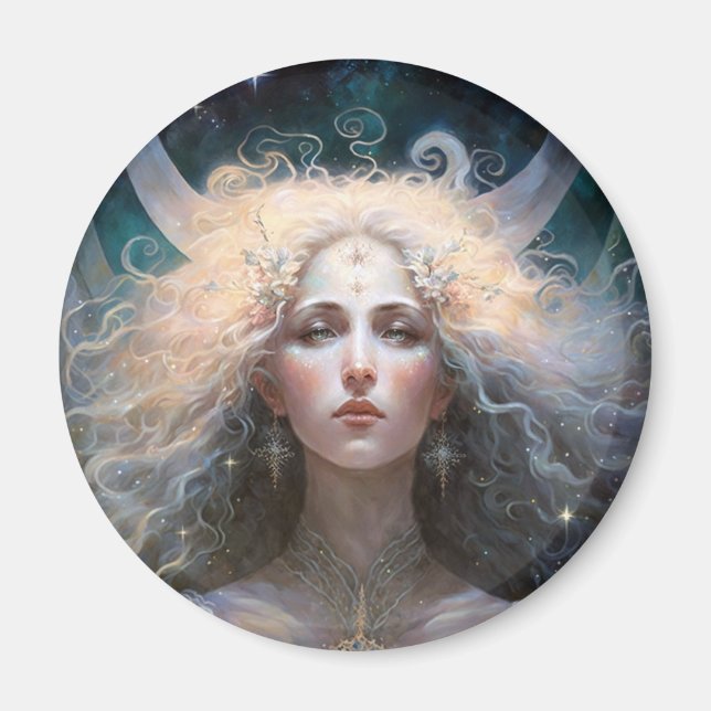 Imán Moon Goddess Fantasy Art (Frente)