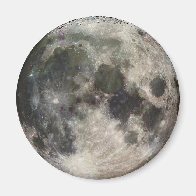 Imán Moon Lunar Surface Fotografía Galileo (Frente)