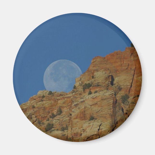 Imán Moonrise Over The Cliffs In Zion (Frente)