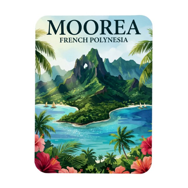 Imán Moorea Polinesia Francesa (Vertical)