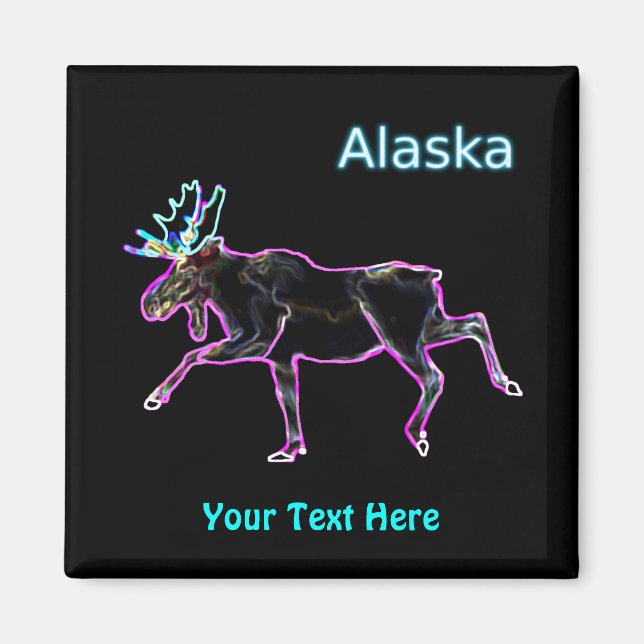 Imán Moose Eléctrico - Alaska (Frente)