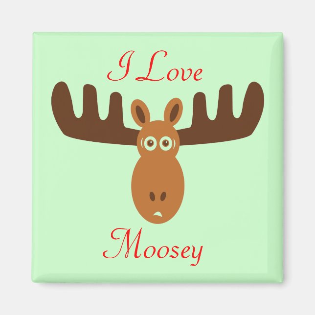 Imán Moose Head_I Love Moosey 2_on green (Frente)