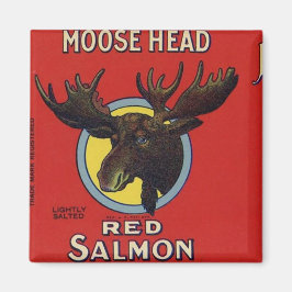 Imán Moose Head Red Salmon