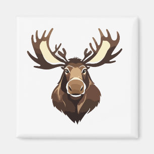 Imán Moose Vector Art Animal Modern Urban City Graphic