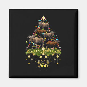 Imán Mooses de árbol de Navidad alumbran Navidad en Moo