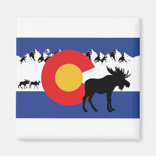 Imán MOOSESin—Bandera de Colorado