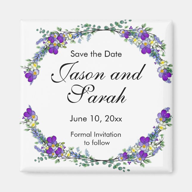 Imán Morada acuática violeta Lavanda Eucalyptus (Frente)