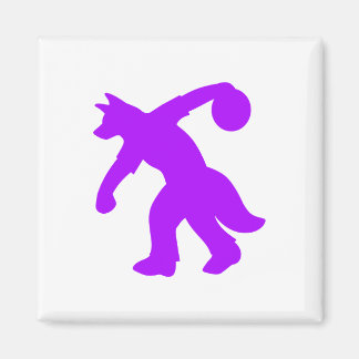 Imán morado antropomórfico de bolos de canina 0001