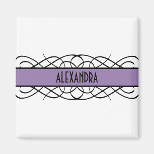 Imán morado de deco floreciente