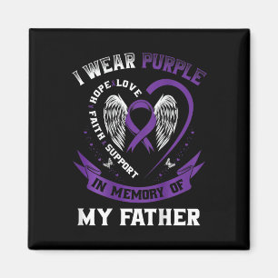 Imán Morado En Memoria Del Padre Padre Cáncer Pancreáti