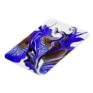 Imán Morado Iris Flower Swirls Flexible