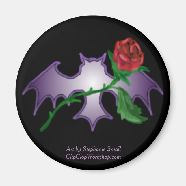 Imán Morado mural con Rosa (Frente)