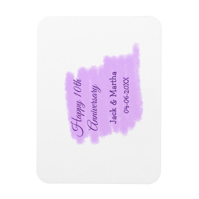 Imán Morado salpicón acuático moderno 10 aniversario (Vertical)