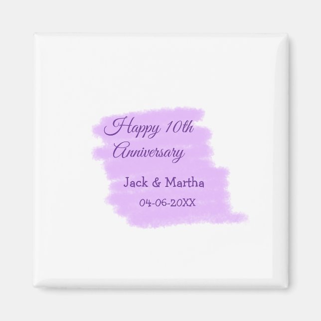 Imán Morado salpicón acuático moderno 10 aniversario (Frente)